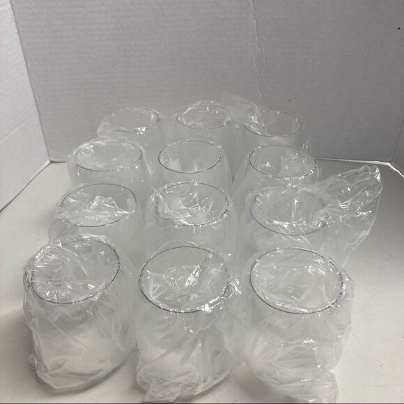 MUNFIX 12 Stemless Plastic 12 Oz.Wine Glasses/cups Shatterproof Disposable Clear - Picture 2 of 5